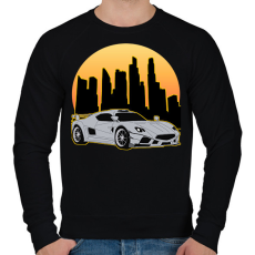 PRINTFASHION Sport autó  - Férfi pulóver - Fekete
