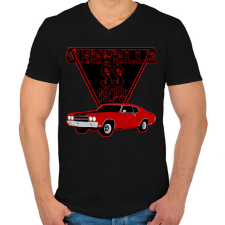PRINTFASHION Sport autó  - Férfi V-nyakú póló - Fekete férfi pulóver, kardigán
