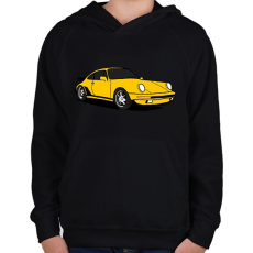 PRINTFASHION sport autó - Gyerek kapucnis pulóver - Fekete