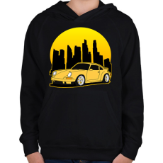 PRINTFASHION Sport autó  - Gyerek kapucnis pulóver - Fekete