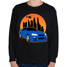 PRINTFASHION Sport autó  - Gyerek pulóver - Fekete gyerek pulóver, kardigán
