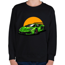 PRINTFASHION sport autó - Gyerek pulóver - Fekete
