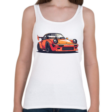 PRINTFASHION Sport autó  - Női atléta - Fehér női trikó