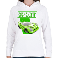 PRINTFASHION Sport autó  - Női kapucnis pulóver - Fehér