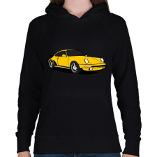 PRINTFASHION sport autó - Női kapucnis pulóver - Fekete női pulóver, kardigán