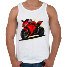PRINTFASHION sport motor - Férfi atléta - Fehér atléta, trikó