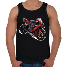 PRINTFASHION Sport motor - Férfi atléta - Fekete atléta, trikó
