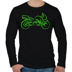PRINTFASHION Sport motor  - Férfi hosszú ujjú póló - Fekete