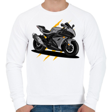 PRINTFASHION Sport motor - Férfi pulóver - Fehér férfi pulóver, kardigán