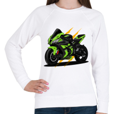 PRINTFASHION sport motor - Női pulóver - Fehér női pulóver, kardigán