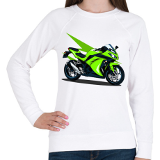 PRINTFASHION Sport motor  - Női pulóver - Fehér