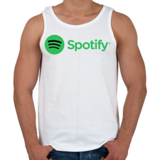 PRINTFASHION Spotify - Férfi atléta - Fehér atléta, trikó
