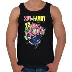 PRINTFASHION SPY FAMILY - ANYA - Férfi atléta - Fekete