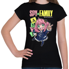 PRINTFASHION SPY FAMILY - ANYA - Női póló - Fekete női póló