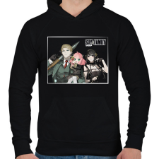 PRINTFASHION Spy x Family - Forger - Férfi kapucnis pulóver - Fekete férfi pulóver, kardigán