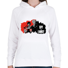 PRINTFASHION SpyXFamily - Női kapucnis pulóver - Fehér női pulóver, kardigán