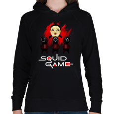 PRINTFASHION squid game2 - Női kapucnis pulóver - Fekete