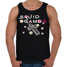 PRINTFASHION Squid Game 3 - Férfi atléta - Fekete női trikó