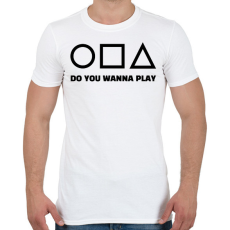 PRINTFASHION SQUID GAME 3 - Férfi póló - Fehér