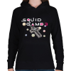 PRINTFASHION Squid Game 3 - Női kapucnis pulóver - Fekete