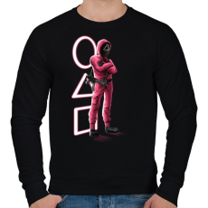 PRINTFASHION Squid game art  - Férfi pulóver - Fekete