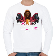 PRINTFASHION Squid game boss and soldiers 2 - Férfi pulóver - Fehér