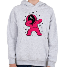 PRINTFASHION Squid Game Dab háromszög - Gyerek kapucnis pulóver - Sport szürke gyerek pulóver, kardigán
