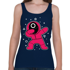 PRINTFASHION Squid Game Dab kör fehér - Női atléta - Sötétkék