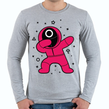 PRINTFASHION Squid Game Dab kör - Férfi hosszú ujjú póló - Sport szürke férfi póló