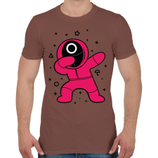 PRINTFASHION Squid Game Dab kör - Férfi póló - Mogyoróbarna férfi póló