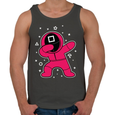 PRINTFASHION Squid Game Dab négyszög fehér - Férfi atléta - Sötétszürke