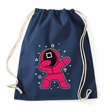 PRINTFASHION Squid Game Dab négyszög fehér - Sportzsák, Tornazsák - Sötétkék tornazsák