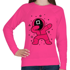 PRINTFASHION Squid Game Dab négyszög - Női pulóver - Fukszia