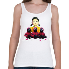 PRINTFASHION Squid game doll and soldiers 2 - Női atléta - Fehér női trikó