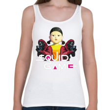 PRINTFASHION Squid game doll and soldiers - Női atléta - Fehér női trikó