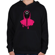 PRINTFASHION Squid Game Doll kör - Gyerek kapucnis pulóver - Fekete gyerek pulóver, kardigán