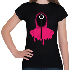 PRINTFASHION Squid Game Doll kör - Női póló - Fekete női póló