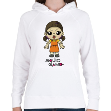 PRINTFASHION Squid Game Doll - Női kapucnis pulóver - Fehér