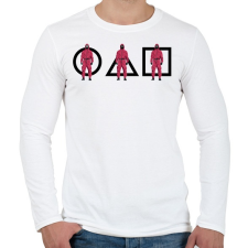 PRINTFASHION Squid Game - Férfi hosszú ujjú póló - Fehér férfi póló