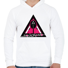 PRINTFASHION Squid Game - Férfi kapucnis pulóver - Fehér férfi pulóver, kardigán