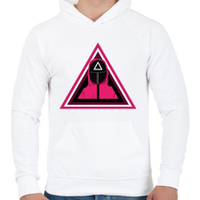 PRINTFASHION Squid Game - Férfi kapucnis pulóver - Fehér férfi pulóver, kardigán