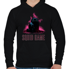 PRINTFASHION squid game - Férfi kapucnis pulóver - Fekete