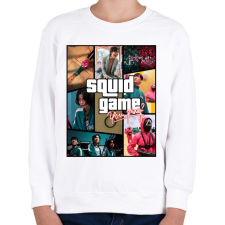 PRINTFASHION Squid Game GTA - Gyerek pulóver - Fehér gyerek pulóver, kardigán