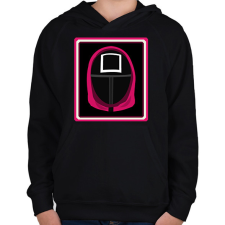 PRINTFASHION Squid Game - Gyerek kapucnis pulóver - Fekete gyerek pulóver, kardigán