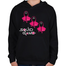 PRINTFASHION SQUID GAME jelek - Gyerek kapucnis pulóver - Fekete