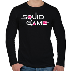 PRINTFASHION Squid Game - Logo - Férfi hosszú ujjú póló - Fekete
