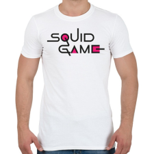 PRINTFASHION Squid Game - Logo - Férfi póló - Fehér férfi póló