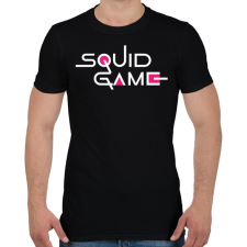 PRINTFASHION Squid Game - Logo - Férfi póló - Fekete férfi póló