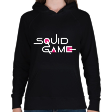 PRINTFASHION Squid Game - Logo - Női kapucnis pulóver - Fekete női pulóver, kardigán
