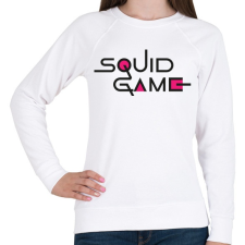 PRINTFASHION Squid Game - Logo - Női pulóver - Fehér női pulóver, kardigán